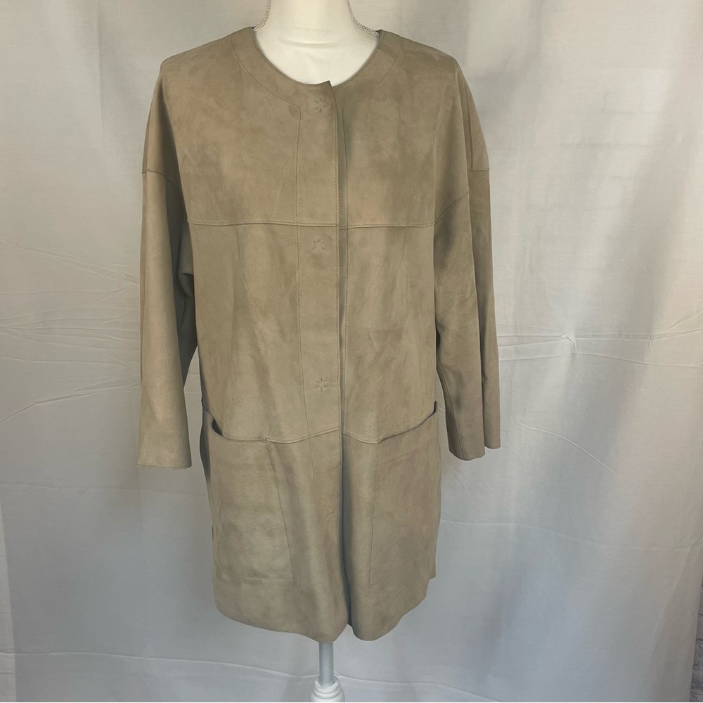 NWOT Werner Christ Butter Soft Lightweight Lambskin Long Jacket 36